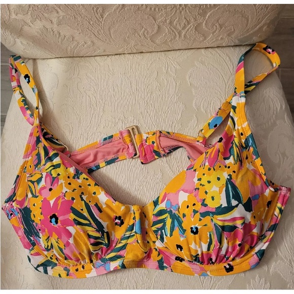 Anne Cole swim suit 2 pc sunshine floral XXL bathing suit top and XL Bottoms NWT - Picture 15 of 15